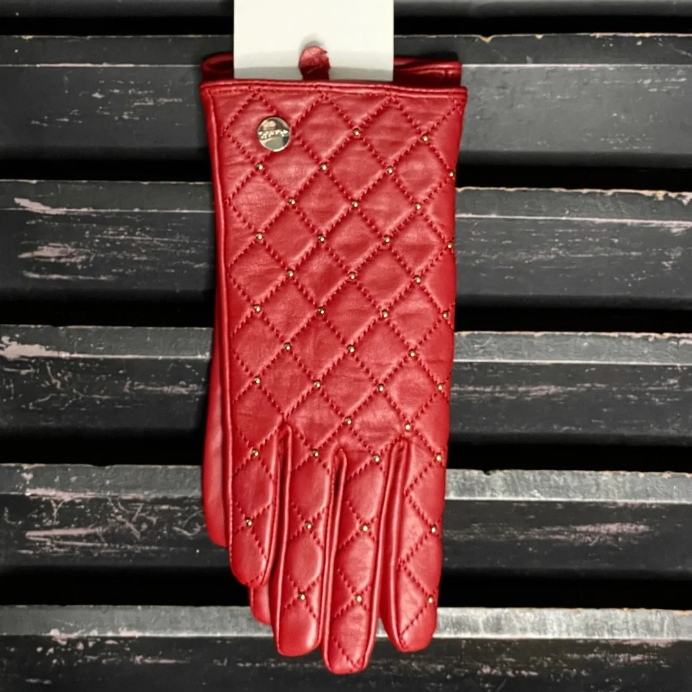 CALVIN KLEIN Quilted Genuine Leather Gloves